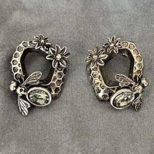 Alexander McQueen Honeycomb Skull Bee Earrings